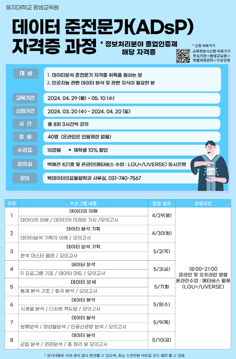 을지대학교_데이터 준전문가(ADsP)자격증 과정 안내.PNG